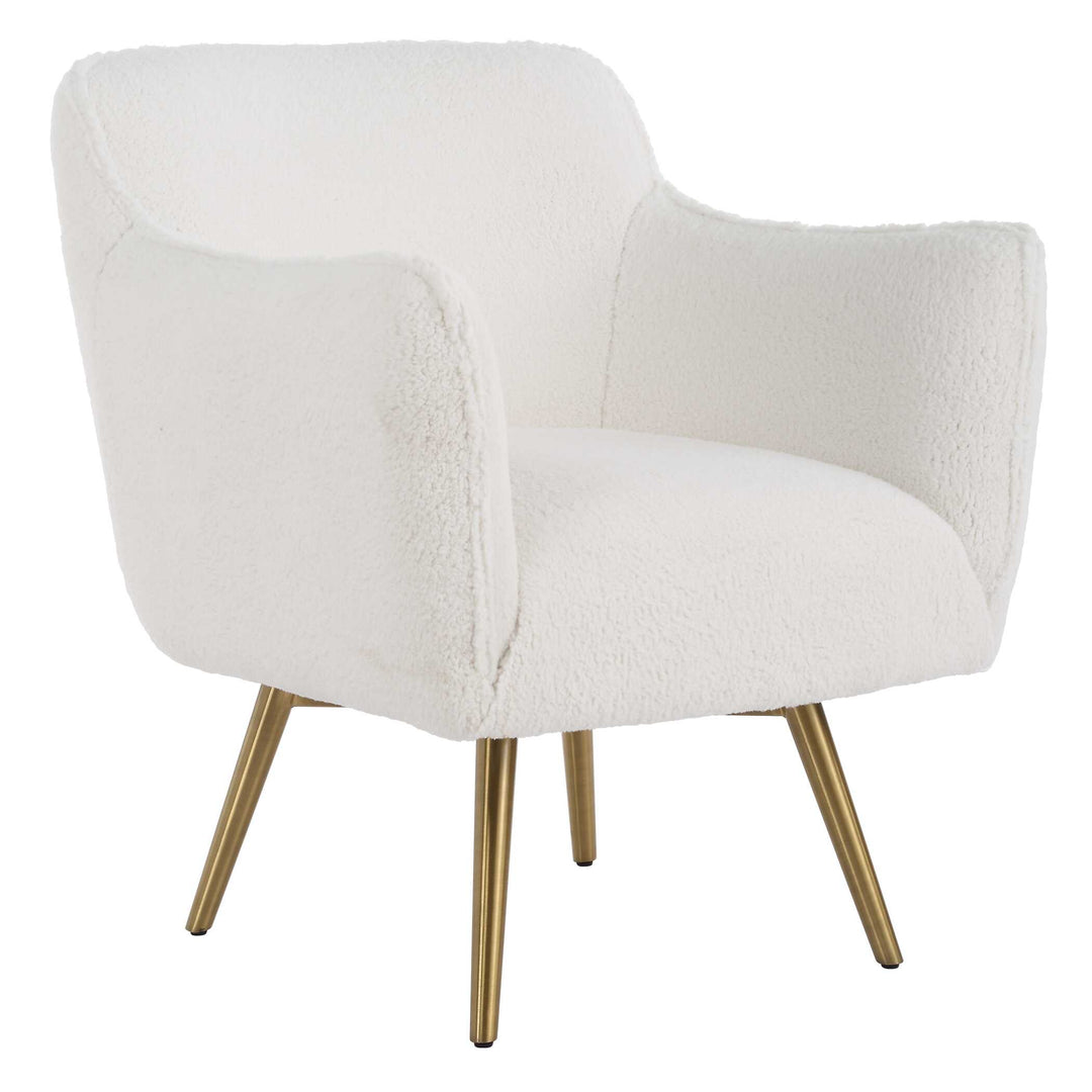 American Home Furniture Uttermost Oasis White Swivel Chair