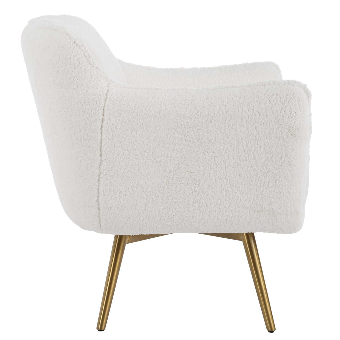 American Home Furniture Uttermost Oasis White Swivel Chair