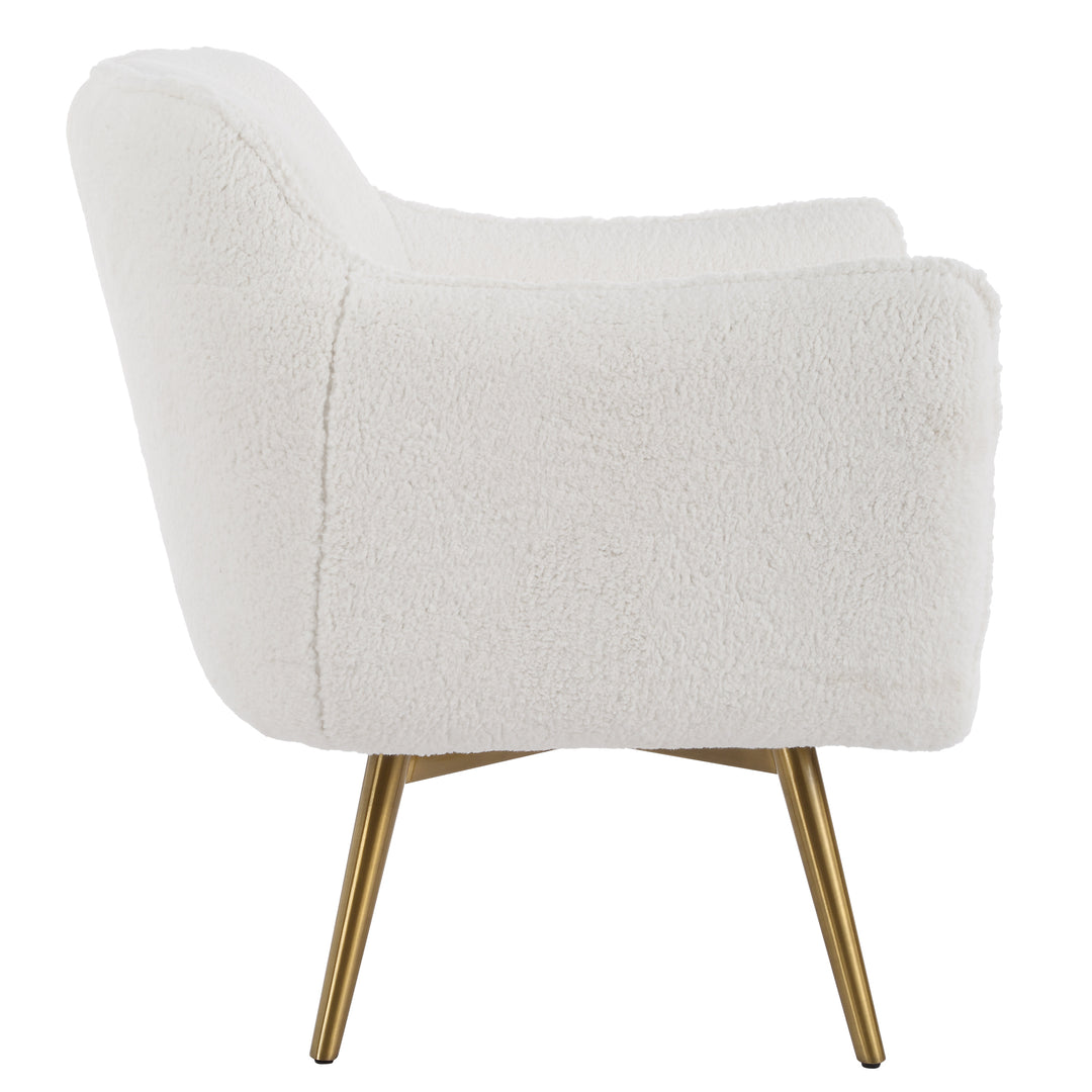 American Home Furniture | Uttermost - Oasis White Swivel Chair