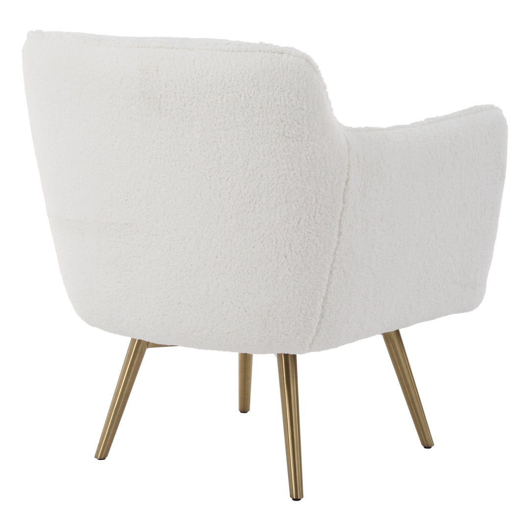 American Home Furniture | Uttermost - Oasis White Swivel Chair