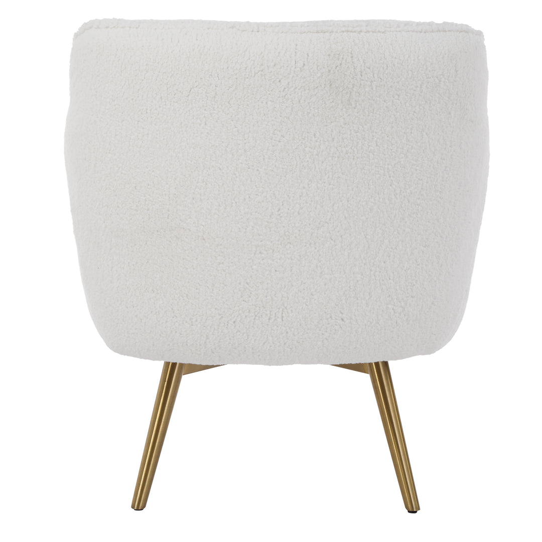 American Home Furniture | Uttermost - Oasis White Swivel Chair