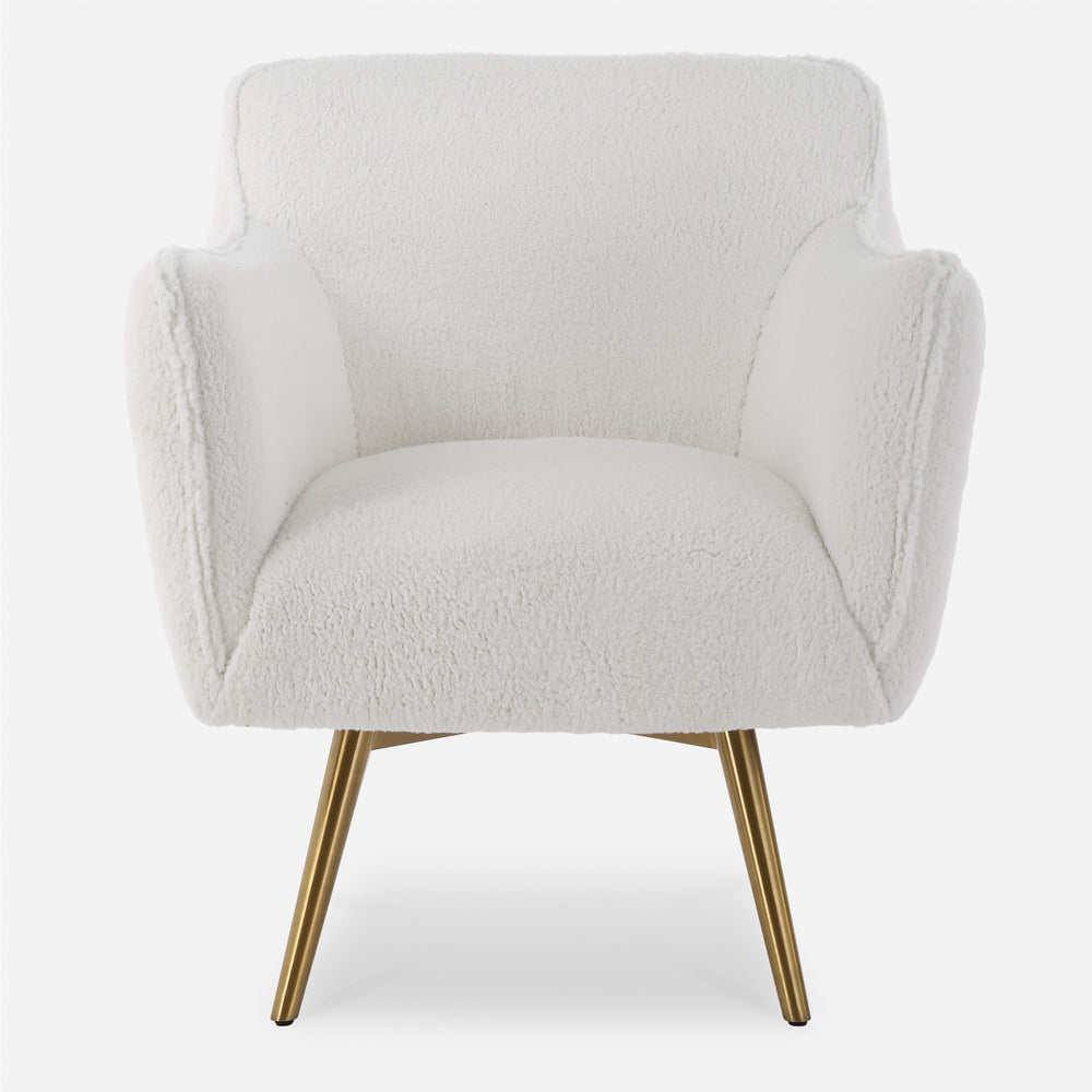 American Home Furniture | Uttermost - Oasis White Swivel Chair