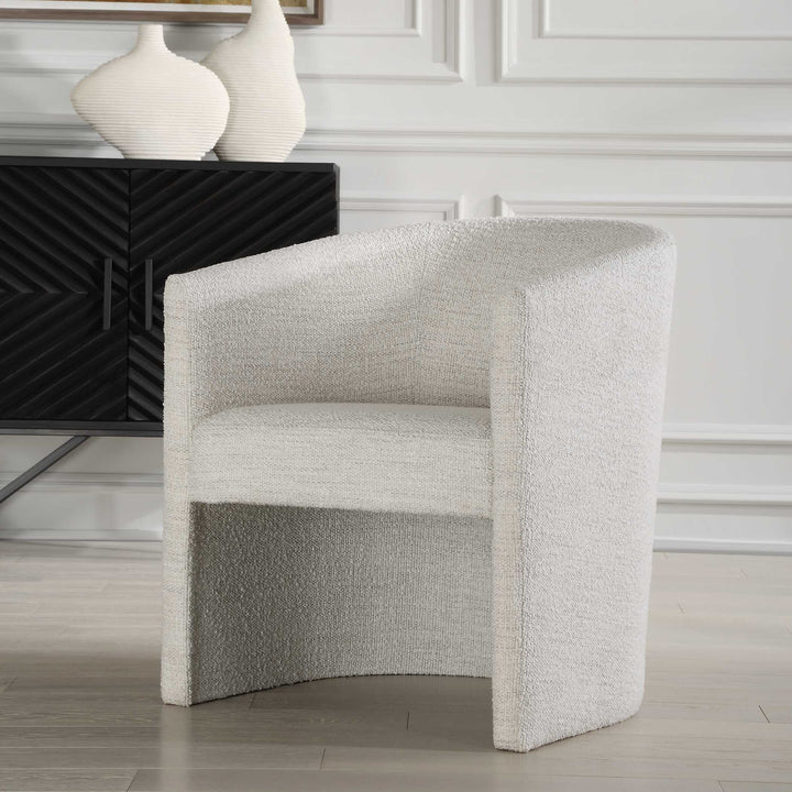 American Home Furniture Uttermost Encompass White Fabric Dining Chair Set of 2