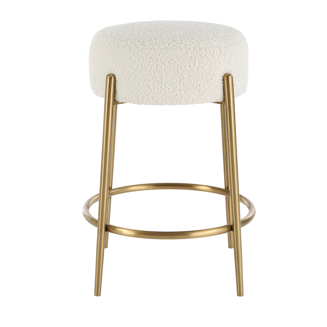 American Home Furniture | Uttermost - Arles Brass Counter Stool