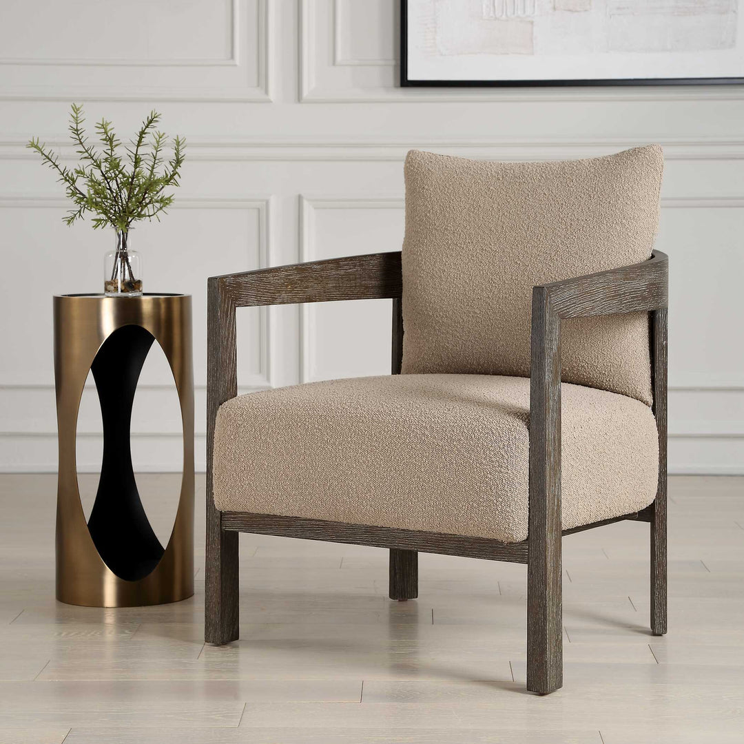 American Home Furniture Uttermost Sienna Sand Fabric Accent Chair