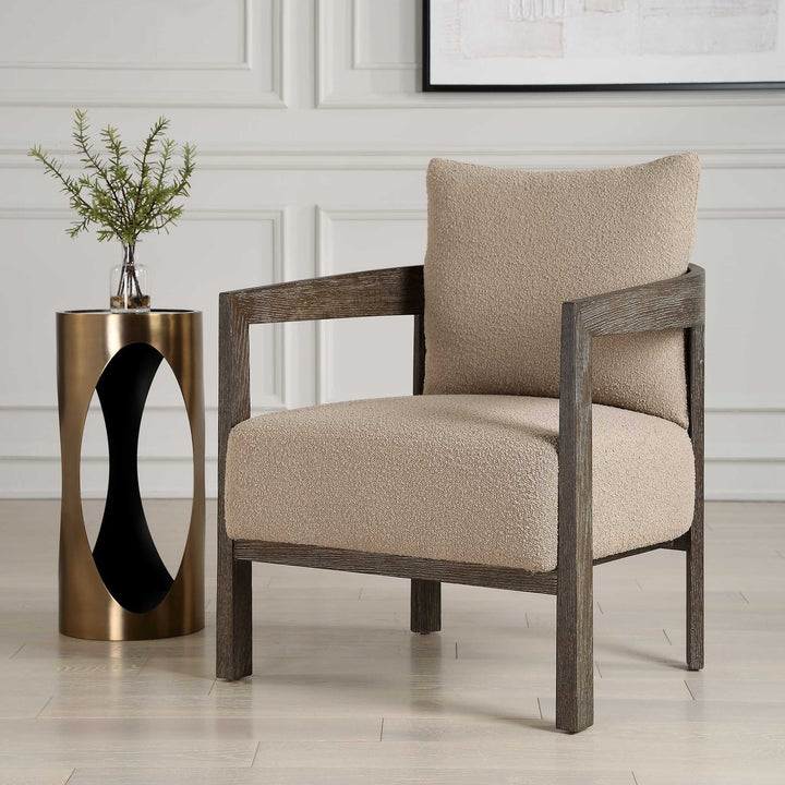 American Home Furniture Uttermost Sienna Sand Fabric Accent Chair