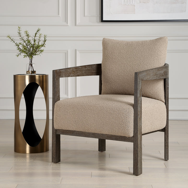 American Home Furniture | Uttermost - Sienna Sand Fabric Accent Chair