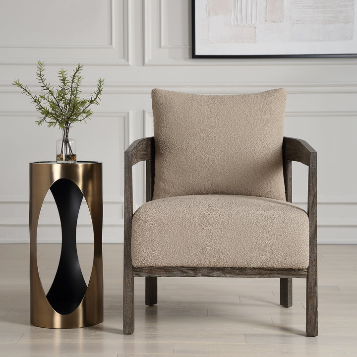 American Home Furniture | Uttermost - Sienna Sand Fabric Accent Chair