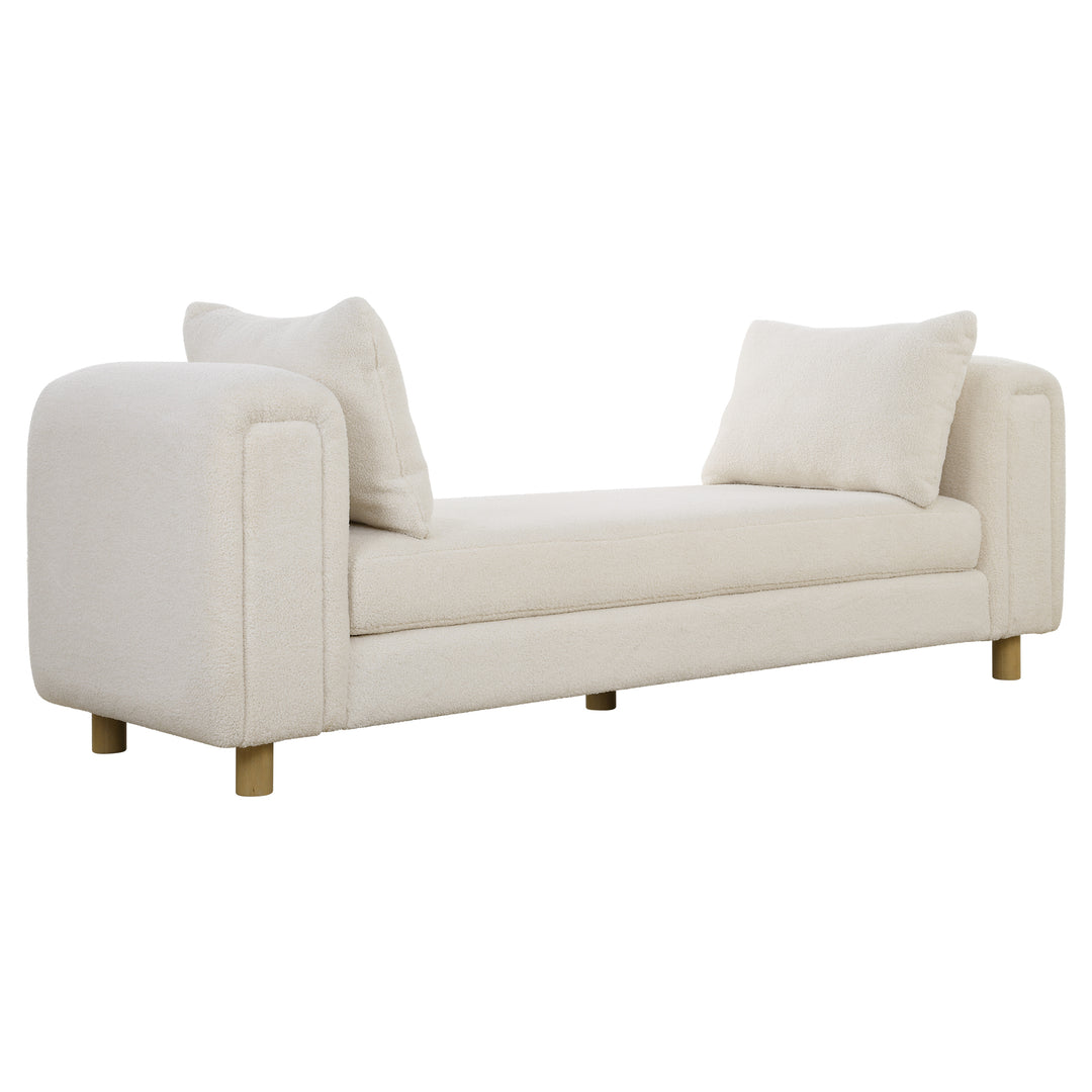 American Home Furniture | Uttermost - Repose Oversized Ivory Bench