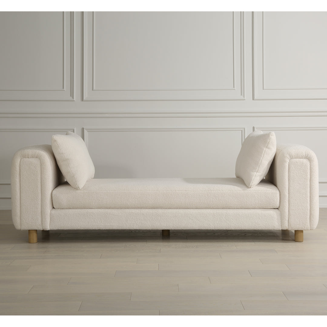 American Home Furniture | Uttermost - Repose Oversized Ivory Bench