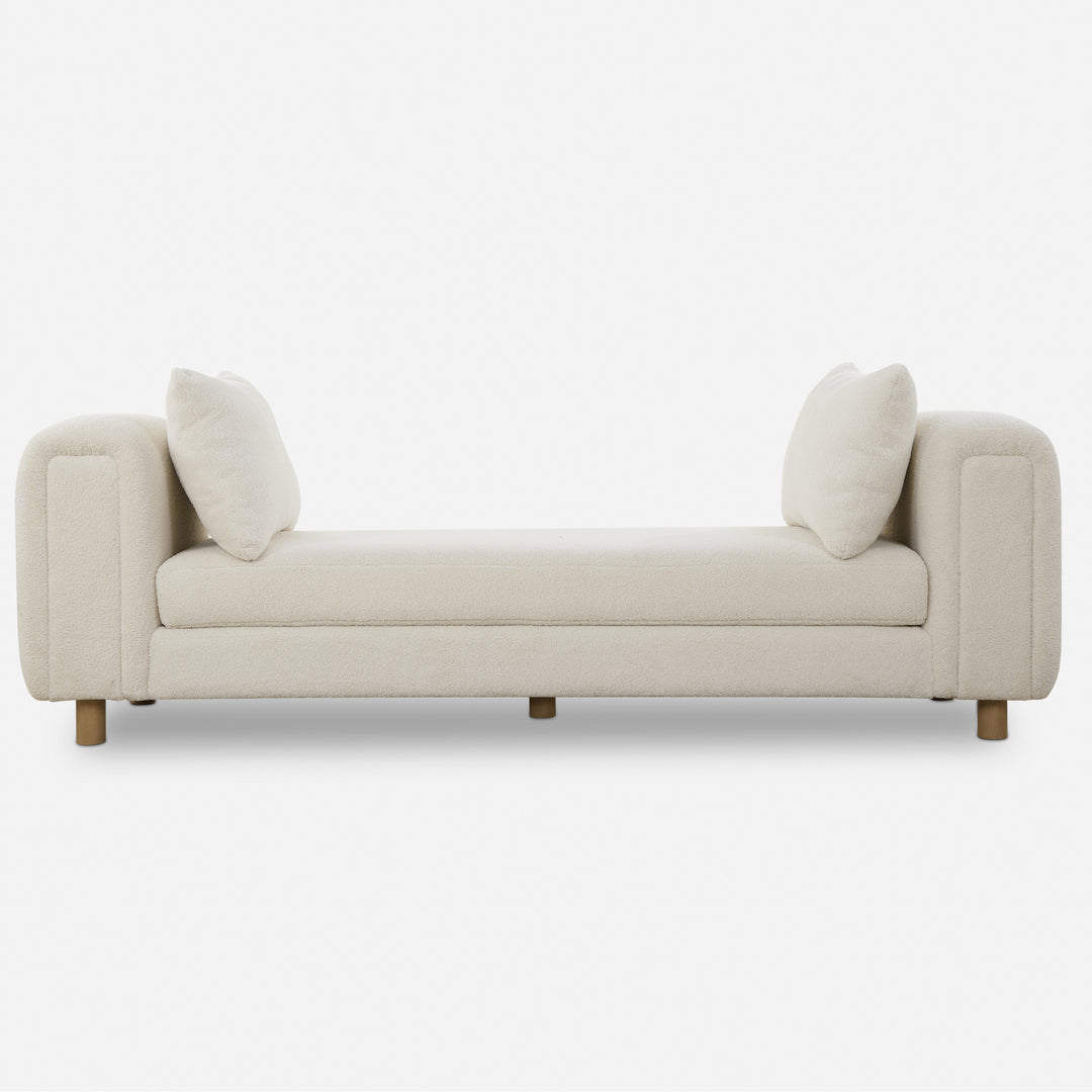 American Home Furniture | Uttermost - Repose Oversized Ivory Bench