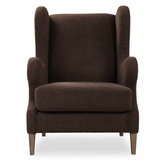 American Home Furniture Uttermost Serpentine Brown Fabric Accent Chair