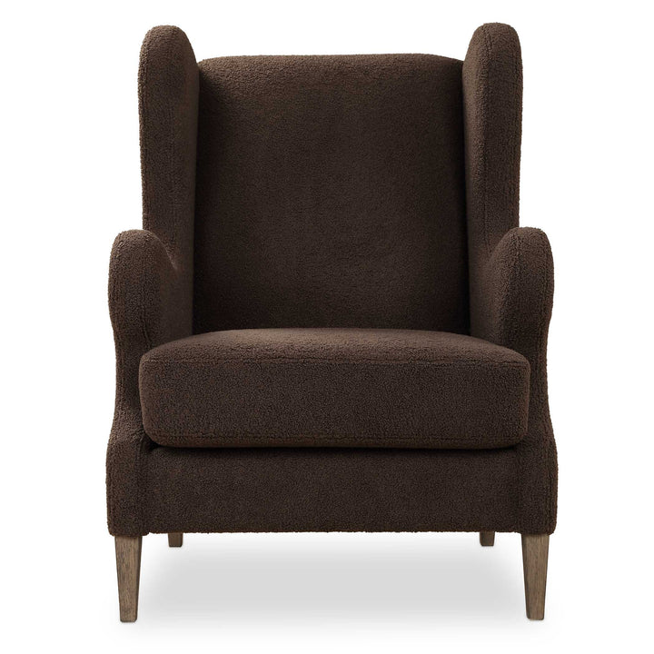 American Home Furniture Uttermost Serpentine Brown Fabric Accent Chair