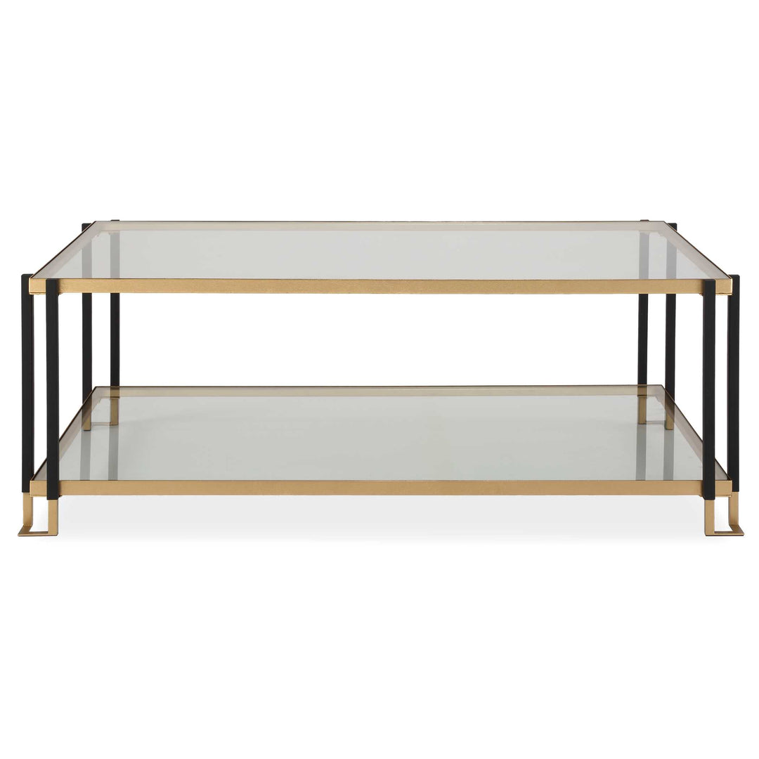 American Home Furniture Uttermost Kentmore Glass Coffee Table