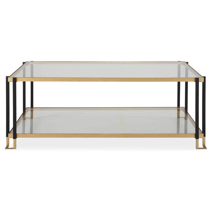American Home Furniture Uttermost Kentmore Glass Coffee Table