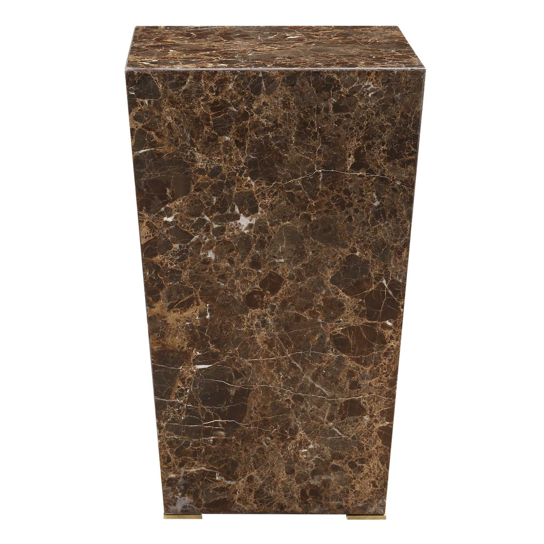 American Home Furniture Uttermost Poe Marble Accent Table