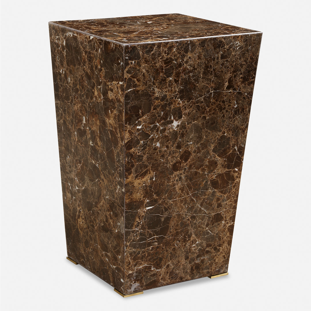 American Home Furniture | Uttermost - Poe Marble Accent Table