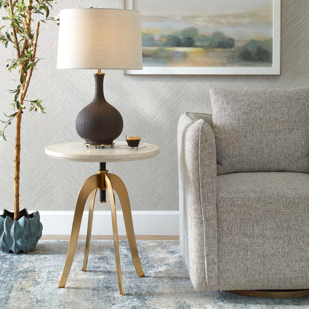 American Home Furniture Uttermost Alice Oak Adjustable Accent Table
