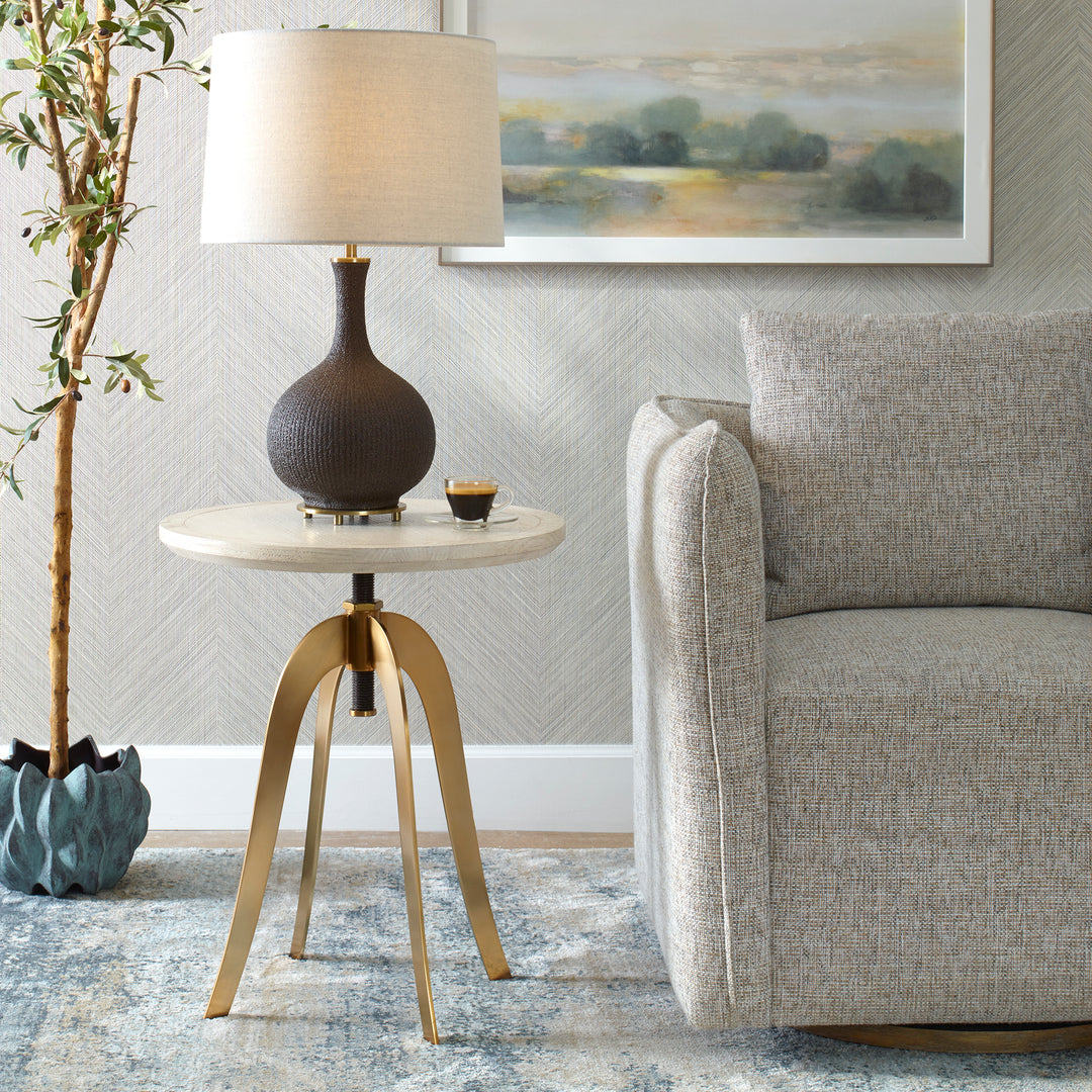 American Home Furniture | Uttermost - Alice Oak Adjustable Accent Table