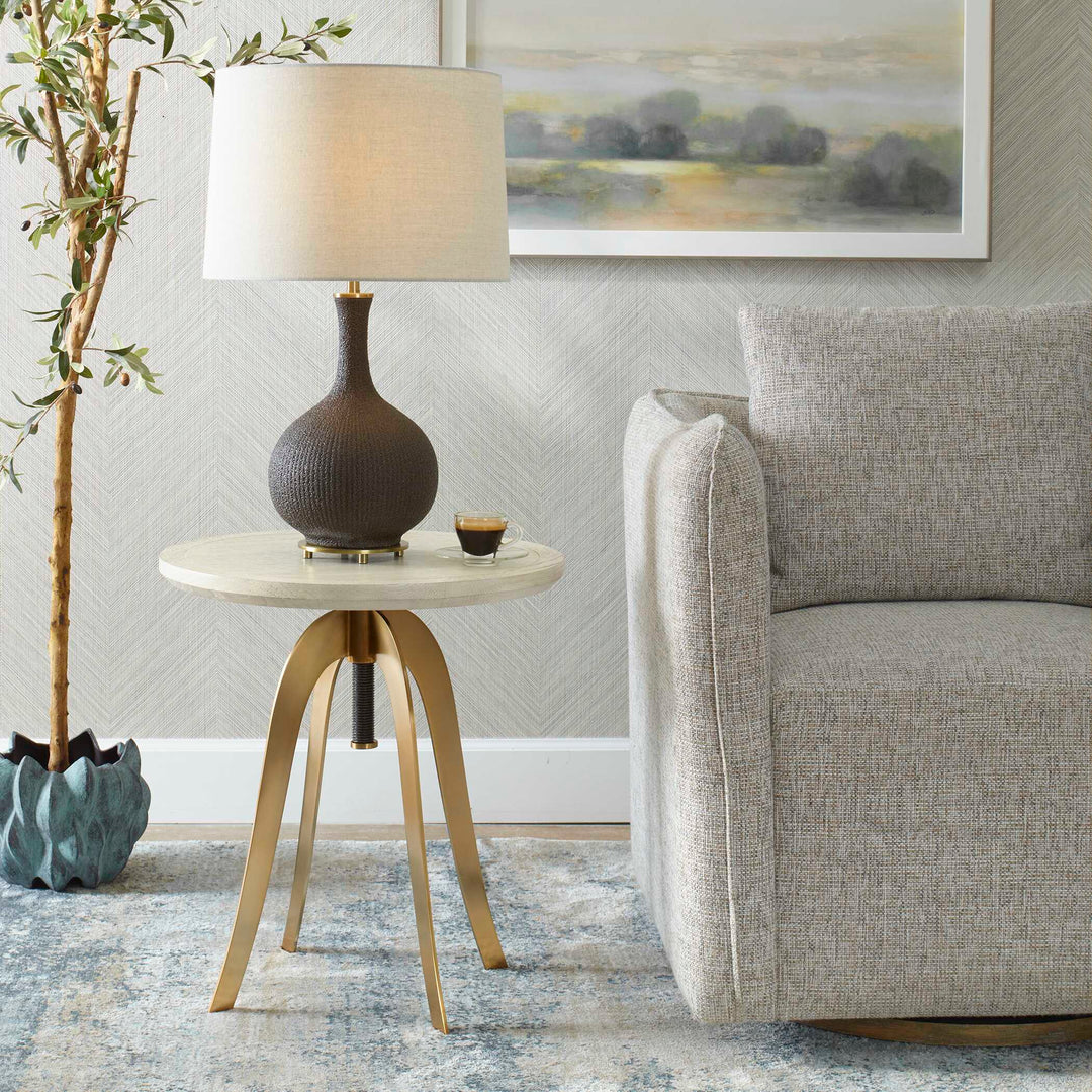 American Home Furniture Uttermost Alice Oak Adjustable Accent Table