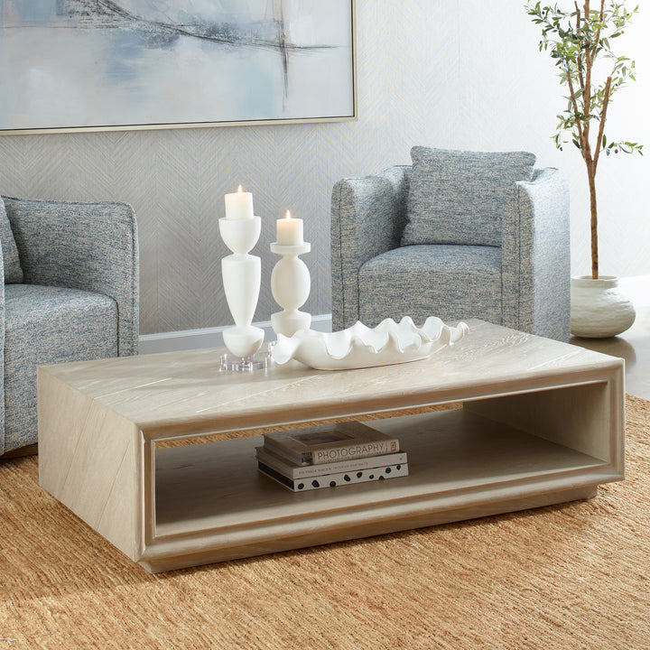 American Home Furniture | Uttermost - Prism Light Oak Coffee Table