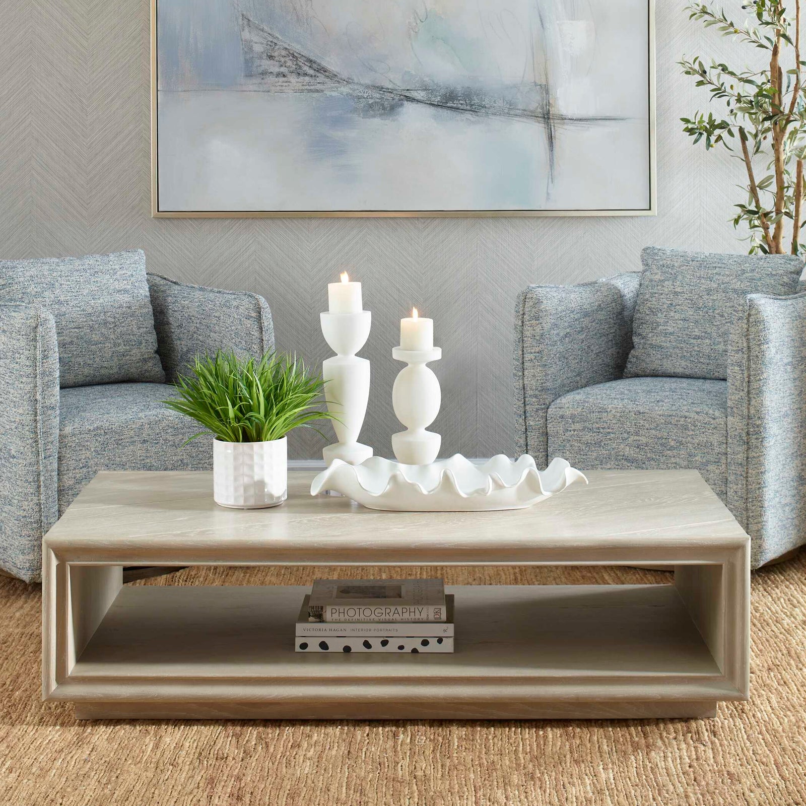 American Home Furniture Uttermost Prism Light Oak Coffee Table