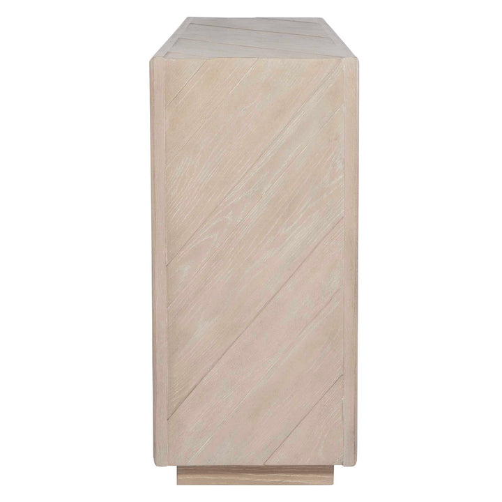 American Home Furniture Uttermost Prism Light Oak Console Table