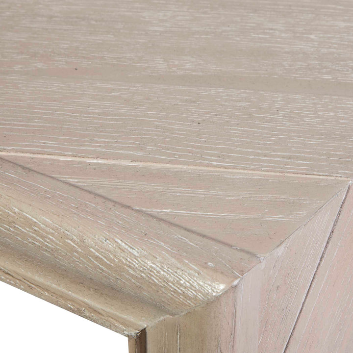 American Home Furniture Uttermost Prism Light Oak Console Table
