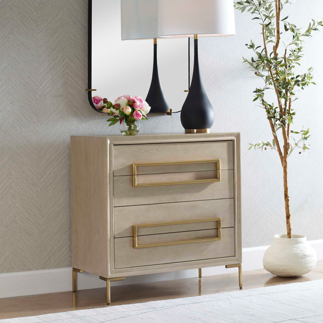 American Home Furniture Uttermost Alessia Light Oak Accent Drawers
