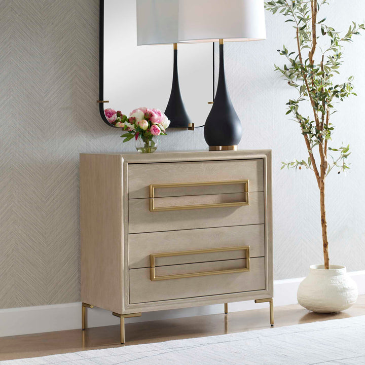 American Home Furniture Uttermost Alessia Light Oak Accent Drawers