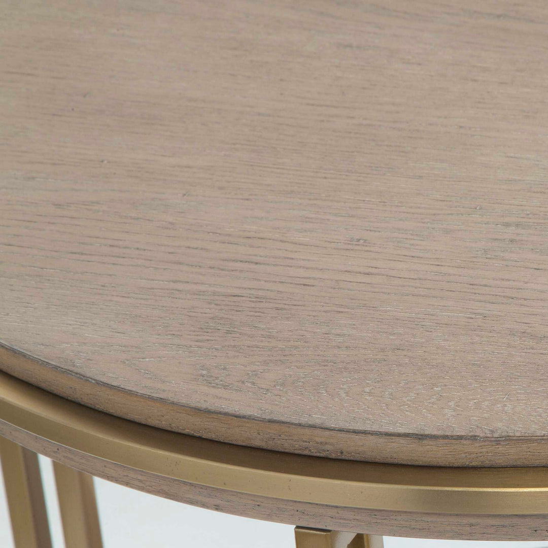 American Home Furniture Uttermost Elise Round Brass Side Table