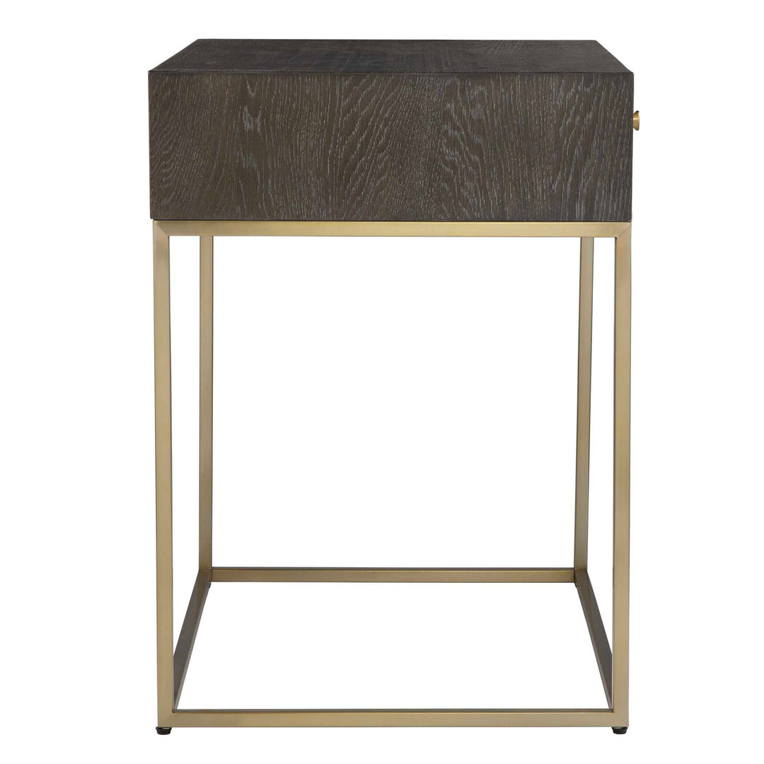 American Home Furniture Uttermost Armistead Walnut Side Table