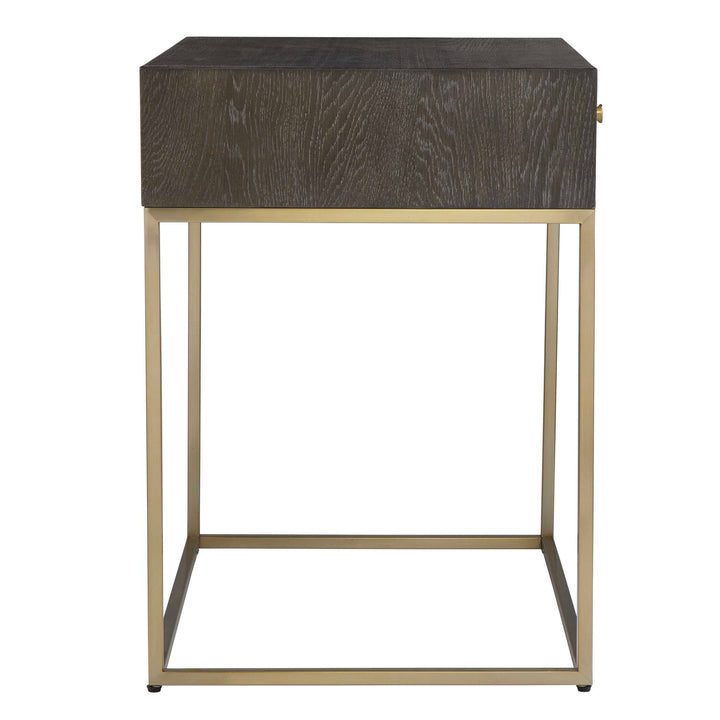 American Home Furniture Uttermost Armistead Walnut Side Table