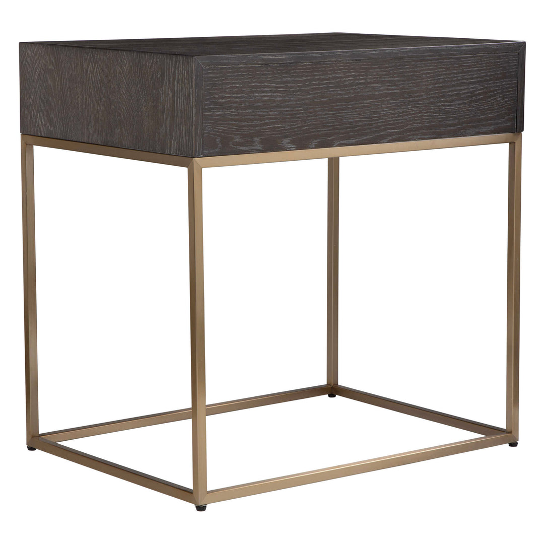 American Home Furniture Uttermost Armistead Walnut Side Table