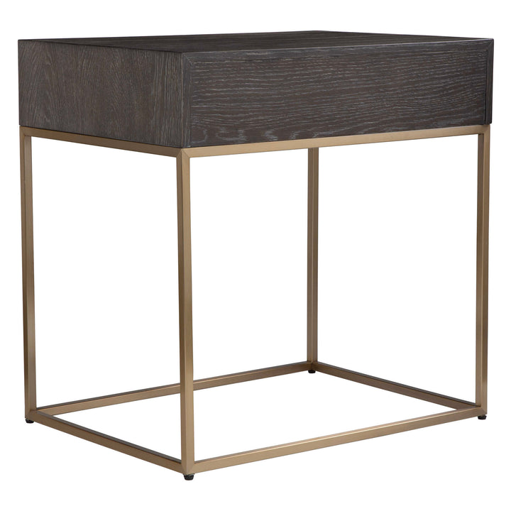 American Home Furniture Uttermost Armistead Walnut Side Table