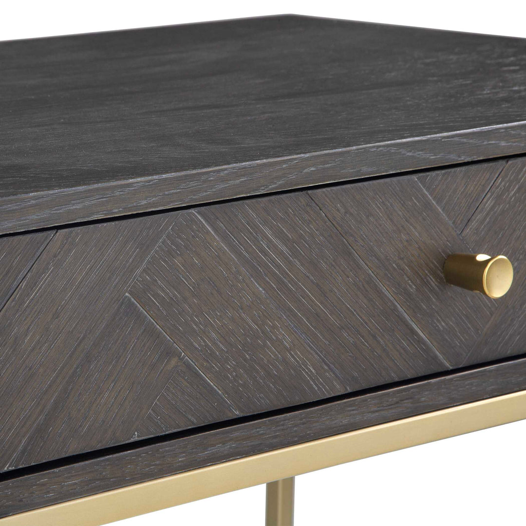 American Home Furniture Uttermost Armistead Walnut Side Table