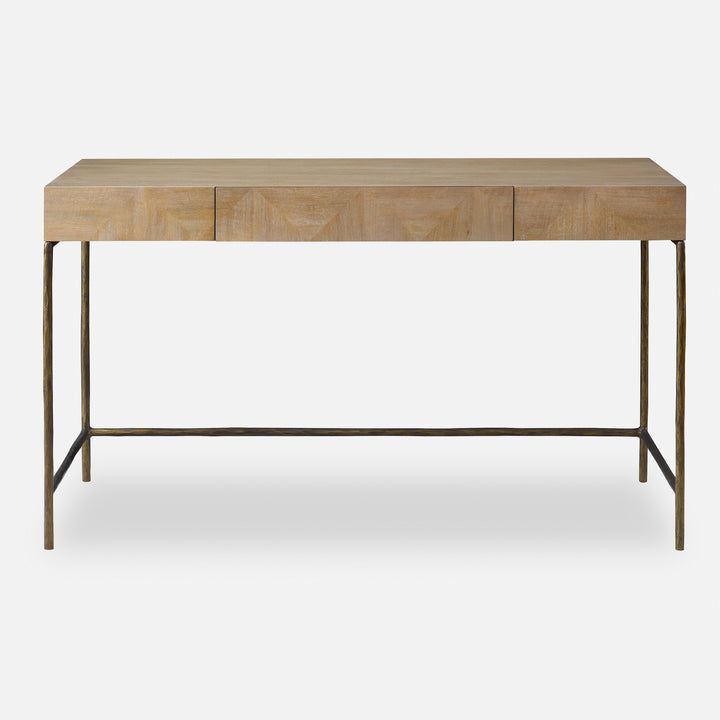 American Home Furniture | Uttermost - Aristotle Natuiral Wood Modern Desk