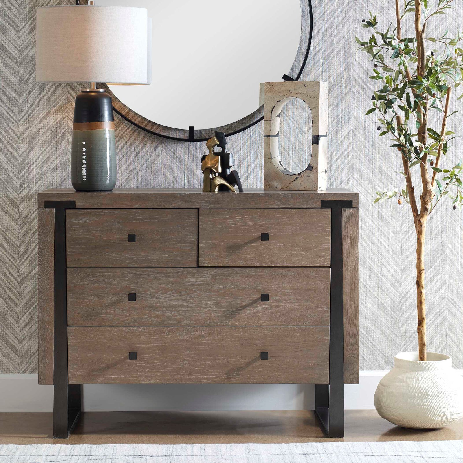 American Home Furniture Uttermost Gabriel Oak Accent Drawers