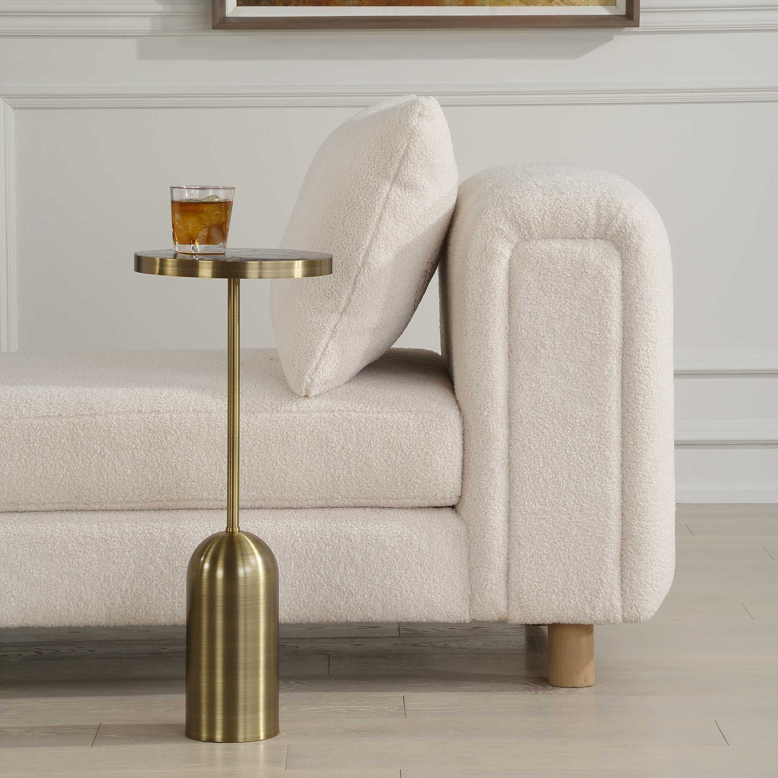 American Home Furniture Uttermost Pascal Brass Drink Table