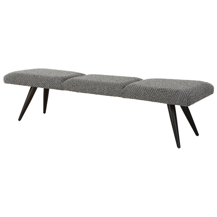 American Home Furniture | Uttermost - Bowtie Charcoal Fabric Bench