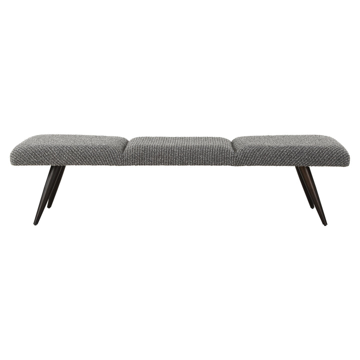 American Home Furniture | Uttermost - Bowtie Charcoal Fabric Bench