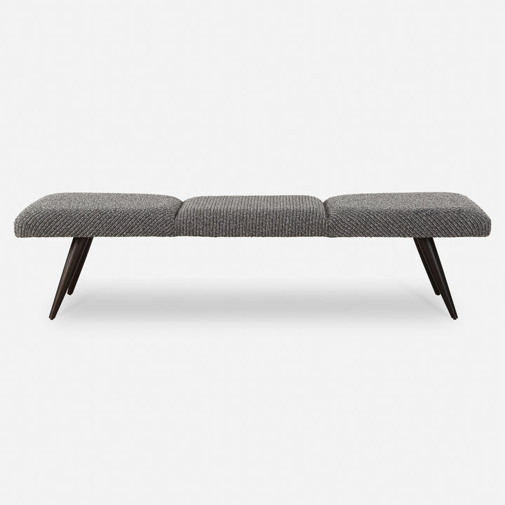 American Home Furniture | Uttermost - Bowtie Charcoal Fabric Bench