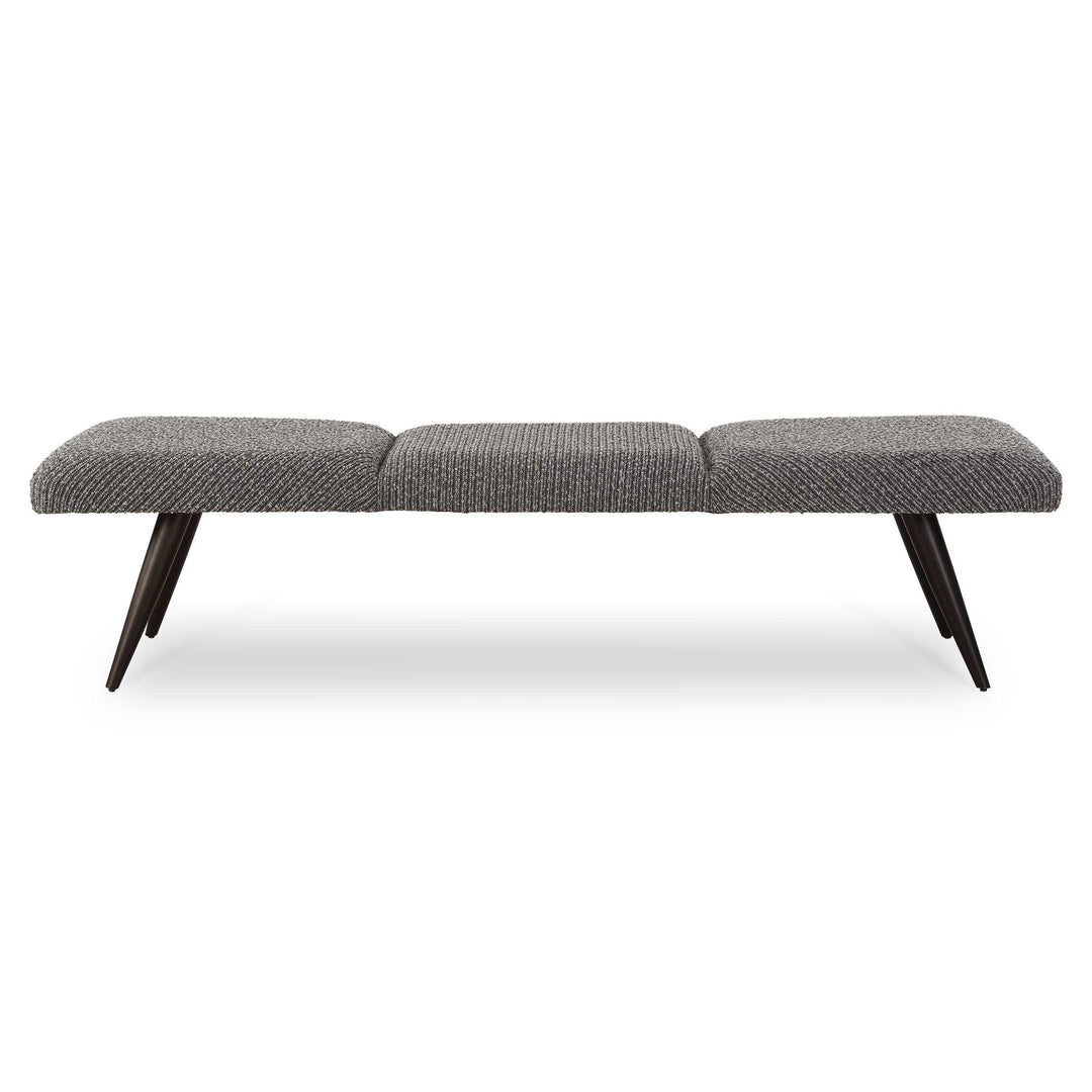American Home Furniture Uttermost Bowtie Charcoal Fabric Bench