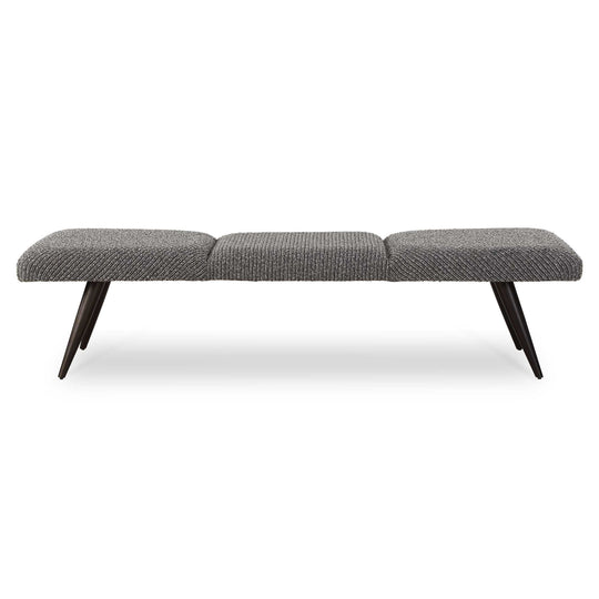 American Home Furniture Uttermost Bowtie Charcoal Fabric Bench