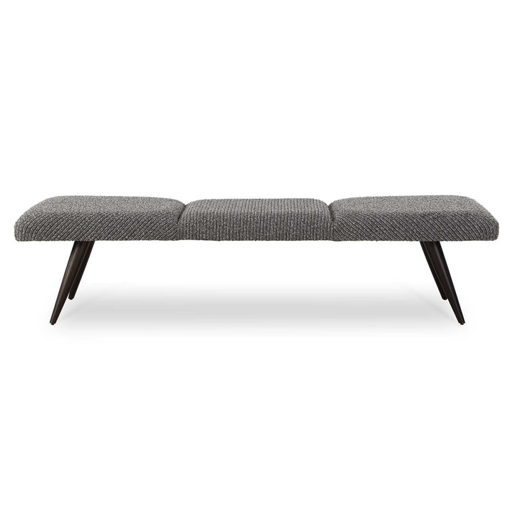 American Home Furniture Uttermost Bowtie Charcoal Fabric Bench