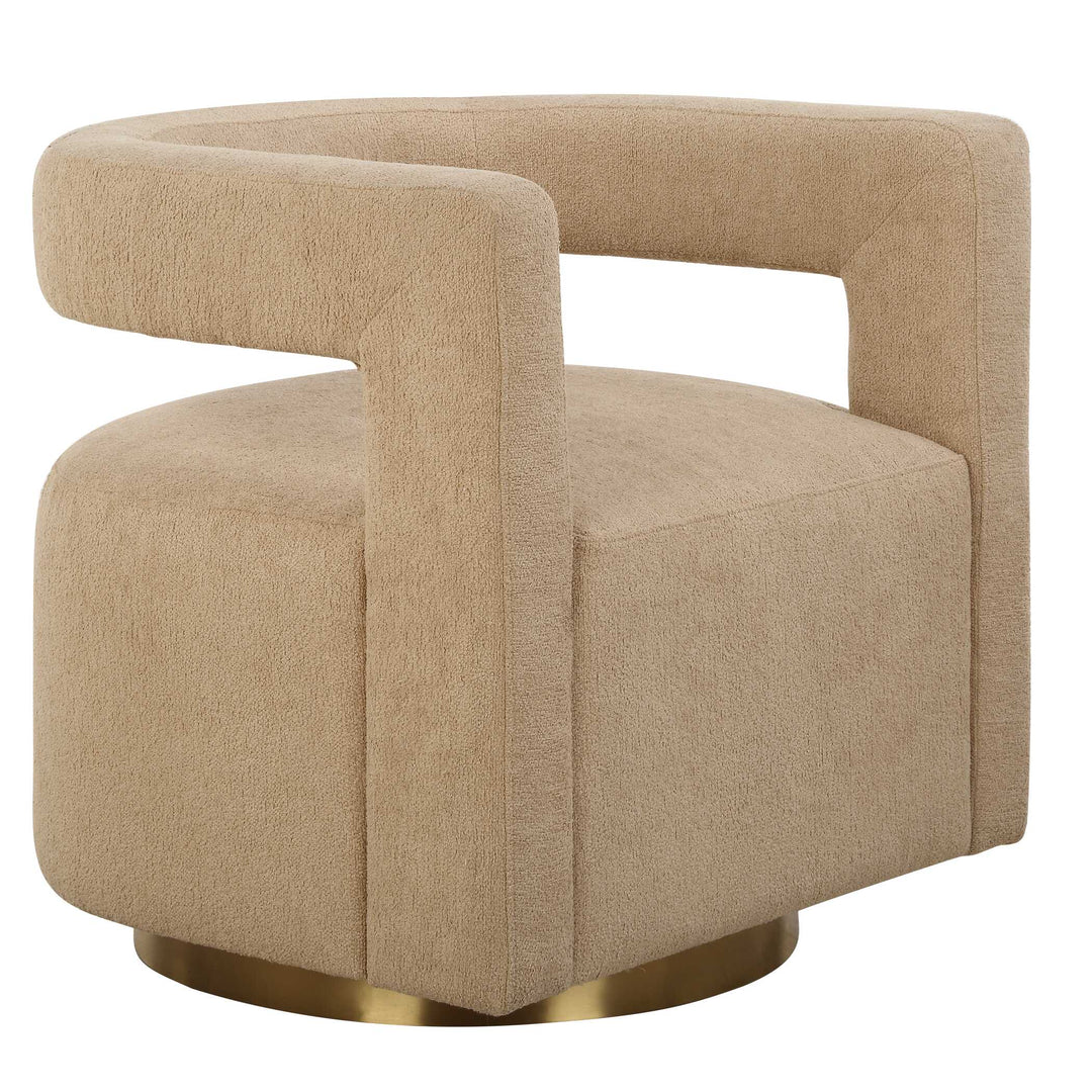 American Home Furniture Uttermost Grounded Modern Swivel Chair