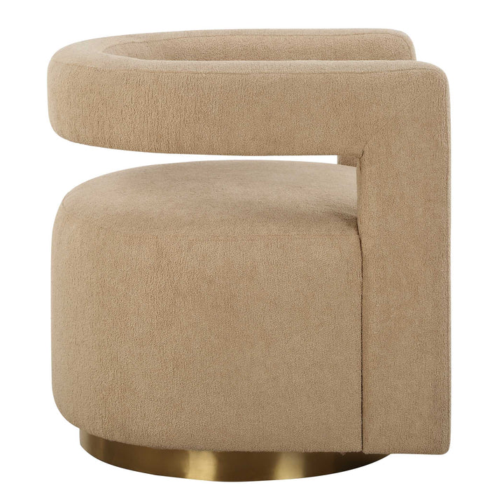 American Home Furniture Uttermost Grounded Modern Swivel Chair