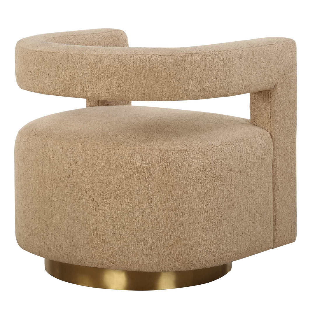 American Home Furniture Uttermost Grounded Modern Swivel Chair
