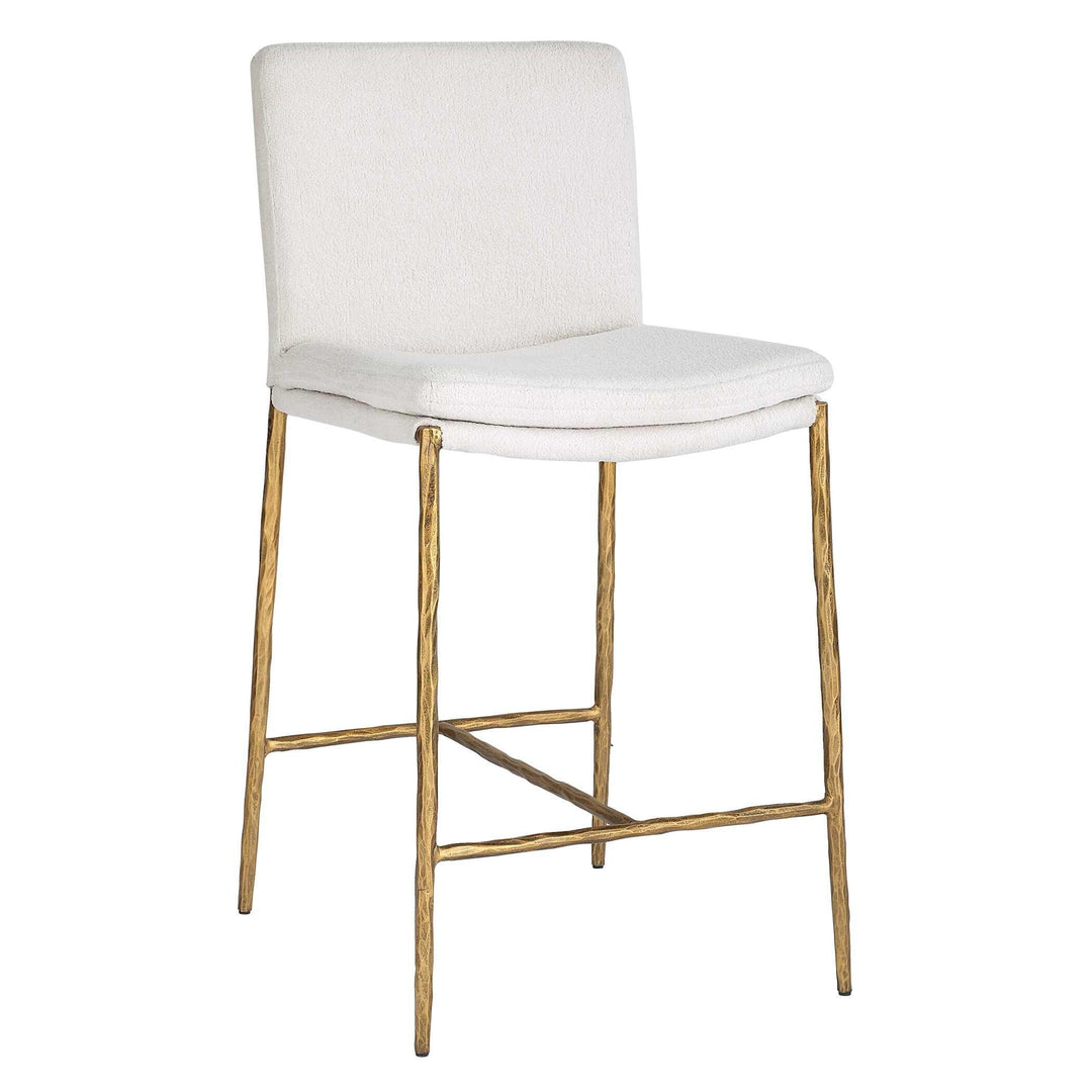 Ascend White Counter Stool - AmericanHomeFurniture
