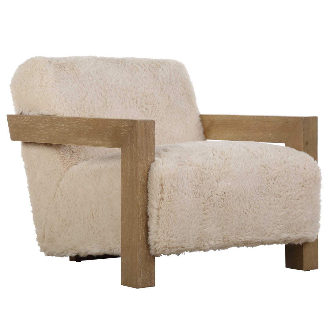 American Home Furniture Uttermost Jackson Sheepskin Accent Chair